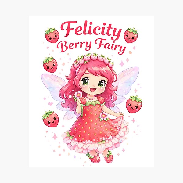 Item preview, Felicity Berry Fairy – Cute Strawberry Fairy Princess Kids Design designed and sold by TeesNtotes.