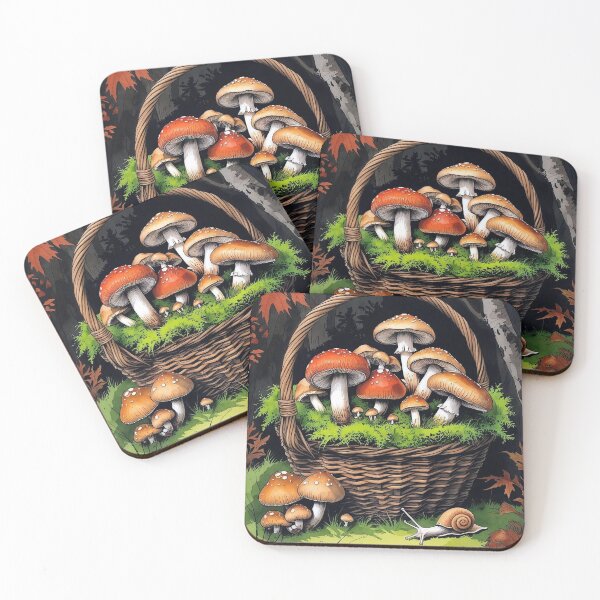 Item preview, Mushroom Forager’s Basket – Cottagecore Forest Finds designed and sold by Deezyned.