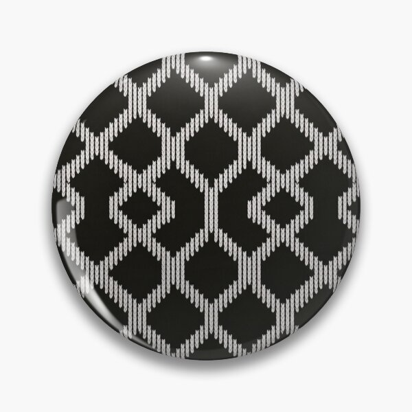 Item preview, Modern Ikat Geometric Pattern - Black and White designed and sold by Mindful Wall Art Studio.