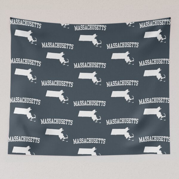Item preview, Massachusetts State Map - Vintage College Style Text designed and sold by mashmosh.