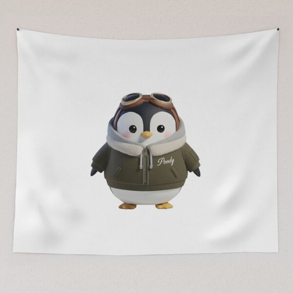 Item preview, Avi Poody – Olive | Cute Aviator Penguin Character designed and sold by HNstory.