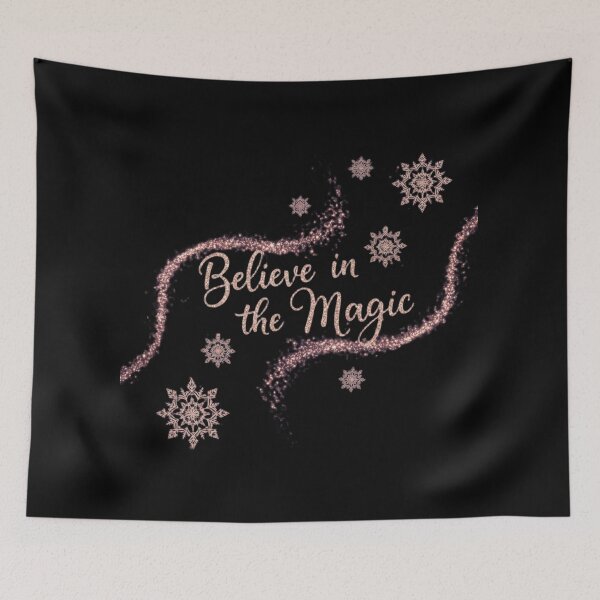 Item preview, Believe in the Magic- Glitter Snowflake Christmas Quote Design designed and sold by Aarvya Fashion Club ( A.F.C ).