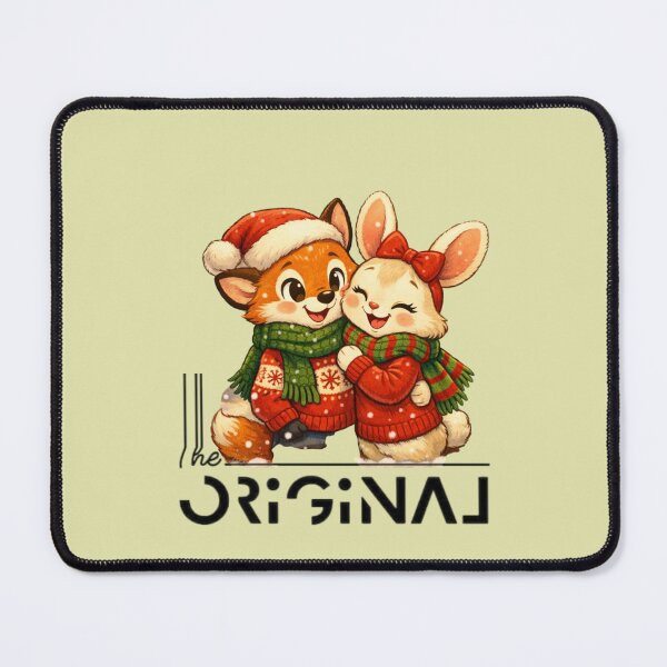 Item preview, Cozy Winter Pals – Cute Festive Animal Couple Illustration designed and sold by Sonia dutta_art.