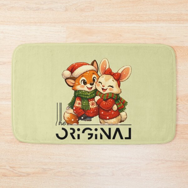 Item preview, Cozy Winter Pals – Cute Festive Animal Couple Illustration designed and sold by Sonia dutta_art.
