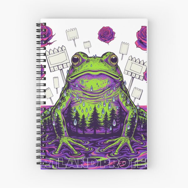 Item preview, Neon Portland Protest Frog – Rose City Resistance designed and sold by w66aboo.