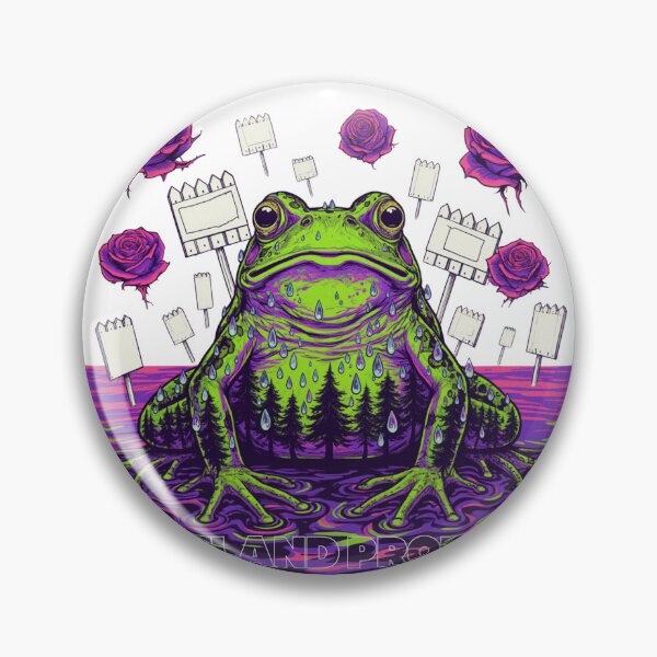 Item preview, Neon Portland Protest Frog – Rose City Resistance designed and sold by w66aboo.
