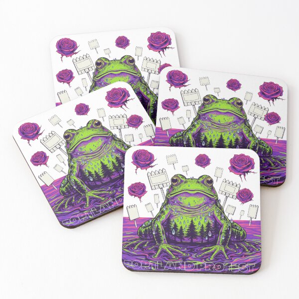 Item preview, Neon Portland Protest Frog – Rose City Resistance designed and sold by w66aboo.