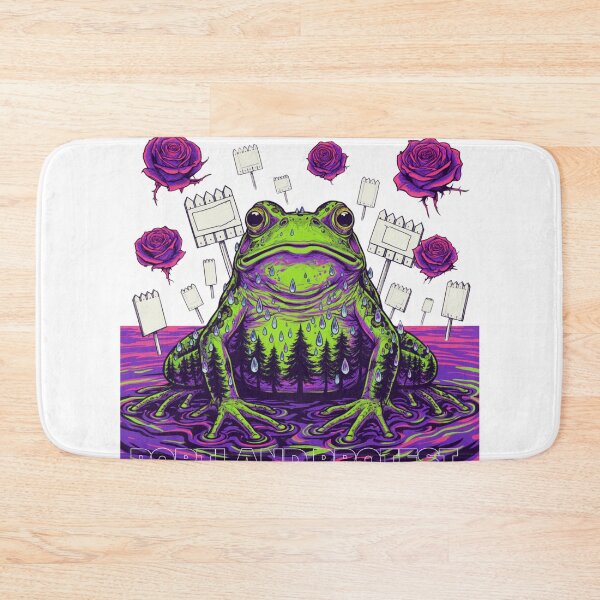 Item preview, Neon Portland Protest Frog – Rose City Resistance designed and sold by w66aboo.