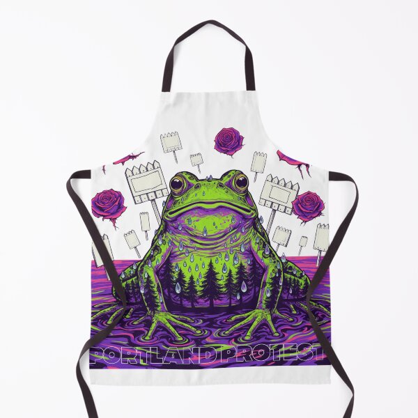 Item preview, Neon Portland Protest Frog – Rose City Resistance designed and sold by w66aboo.