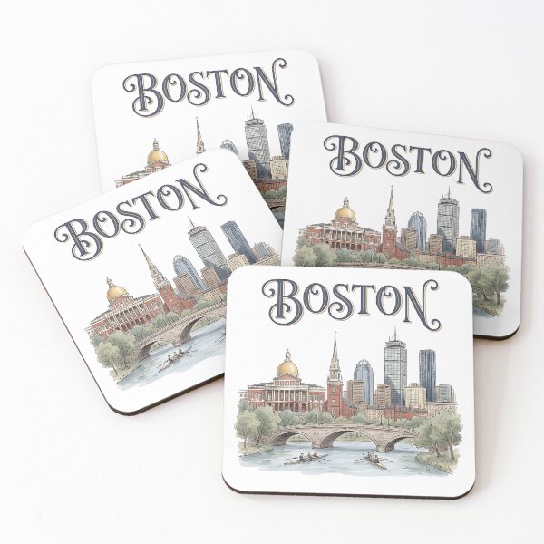 Item preview, Boston Rowing on the Charles Skyline designed and sold by DesignedByMarty.