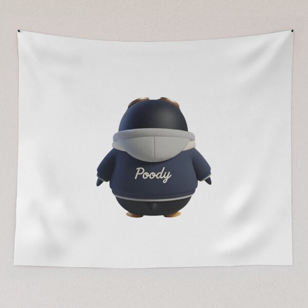 Item preview, Avi Poody – Navy (Back View) | Cute Aviator Penguin Character designed and sold by HNstory.