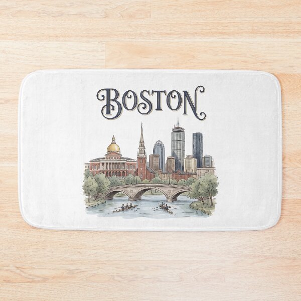 Item preview, Boston Rowing on the Charles Skyline designed and sold by DesignedByMarty.
