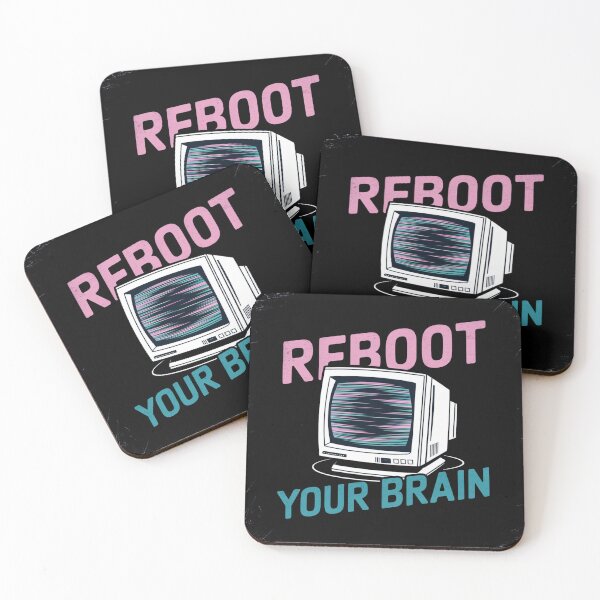 Item preview, REBOOT YOUR BRAIN - Vintage 80s Glitch CRT Design designed and sold by Thompika.