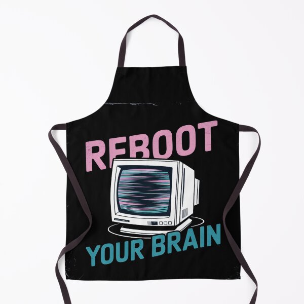 Item preview, REBOOT YOUR BRAIN - Vintage 80s Glitch CRT Design designed and sold by Thompika.
