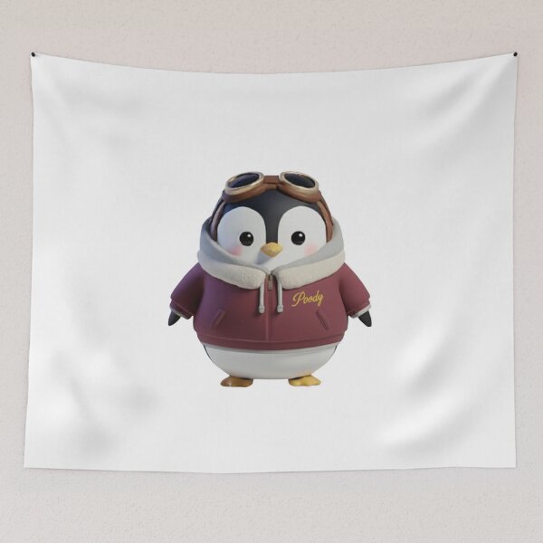 Item preview, Avi Poody – Burgundy | Cute Aviator Penguin Character designed and sold by HNstory.