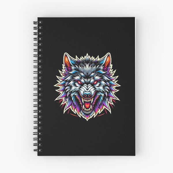 Item preview, Intense Wolf Head with Abstract Rainbow Neon Fur designed and sold by beast-net.