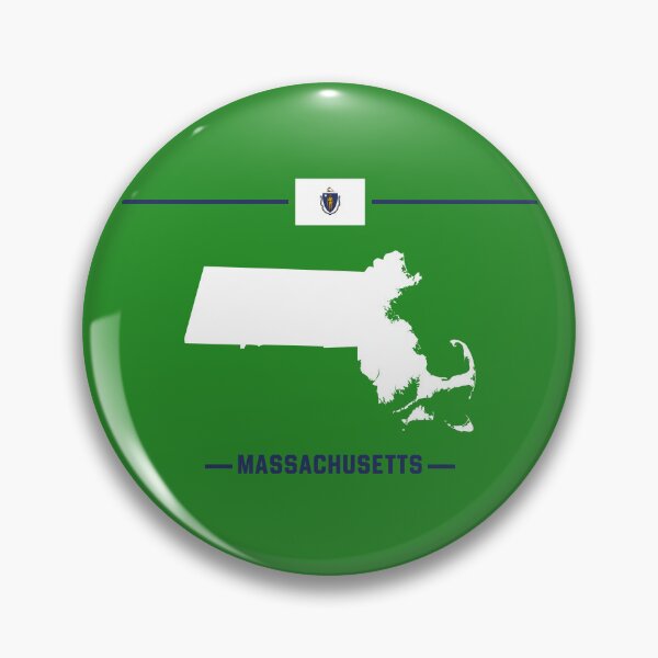 Item preview, Massachusetts State Pride Silhouette & Flag - A Classic Bay State Design designed and sold by mashmosh.