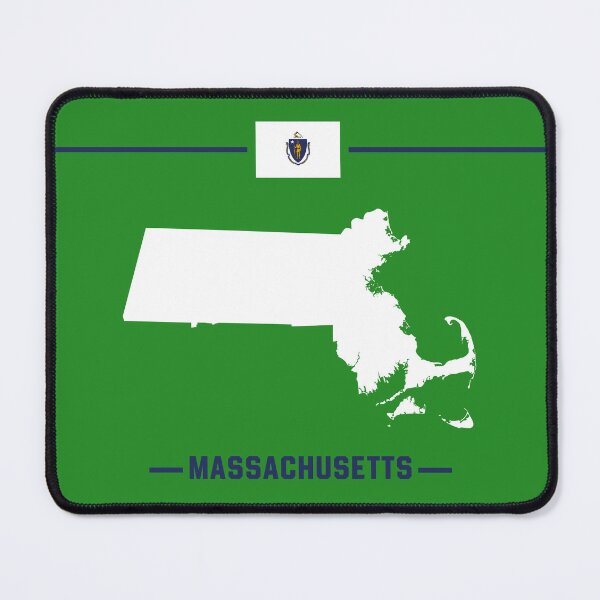 Item preview, Massachusetts State Pride Silhouette & Flag - A Classic Bay State Design designed and sold by mashmosh.