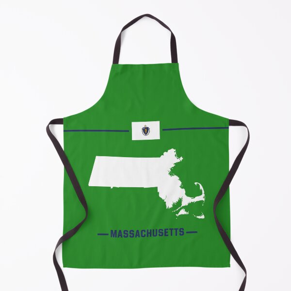 Item preview, Massachusetts State Pride Silhouette & Flag - A Classic Bay State Design designed and sold by mashmosh.