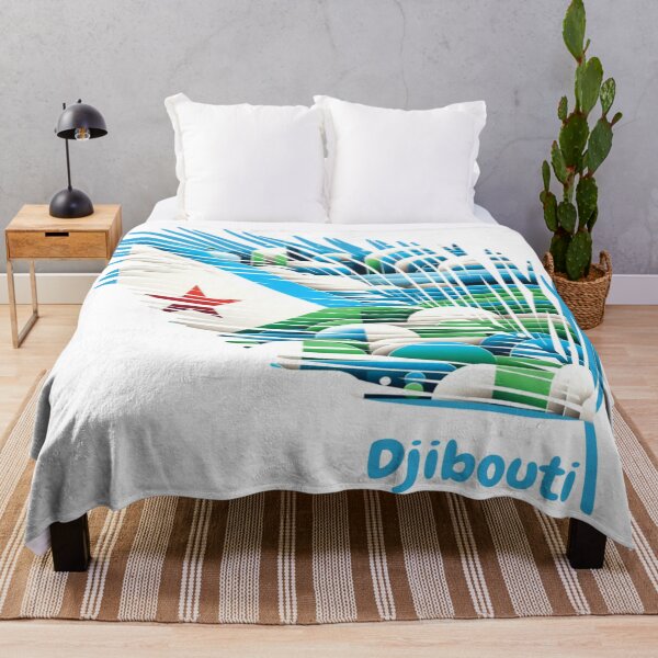 Item preview, Abstract Djibouti Flag – Feather Design designed and sold by ArteJorge48.