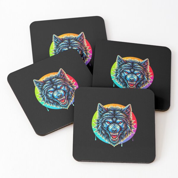 Item preview, Intense Rainbow Wolf Head with Red Eyes designed and sold by beast-net.