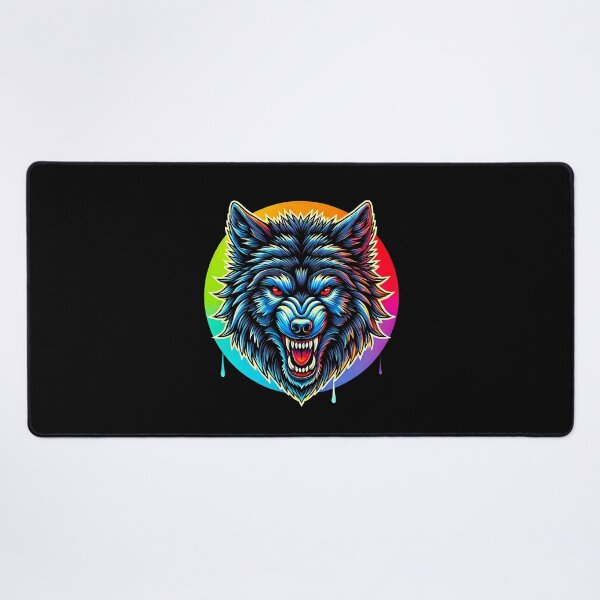 Item preview, Intense Rainbow Wolf Head with Red Eyes designed and sold by beast-net.
