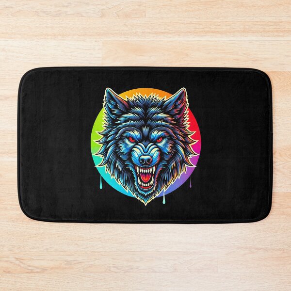 Item preview, Intense Rainbow Wolf Head with Red Eyes designed and sold by beast-net.