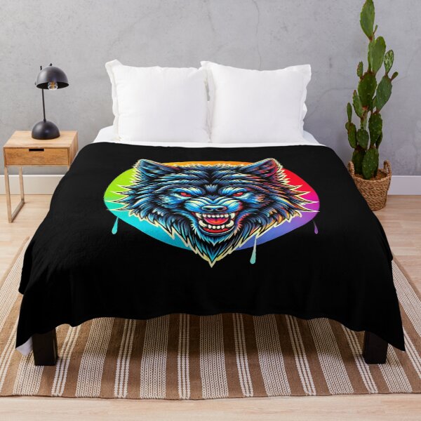 Item preview, Intense Rainbow Wolf Head with Red Eyes designed and sold by beast-net.