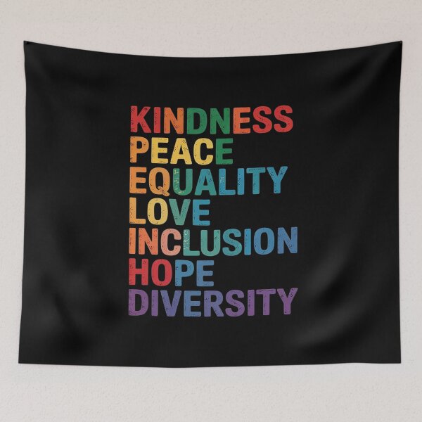 Item preview, Peace Love Inclusion Equality Diversity Human Rights LGBTQ  designed and sold by CombatTask.