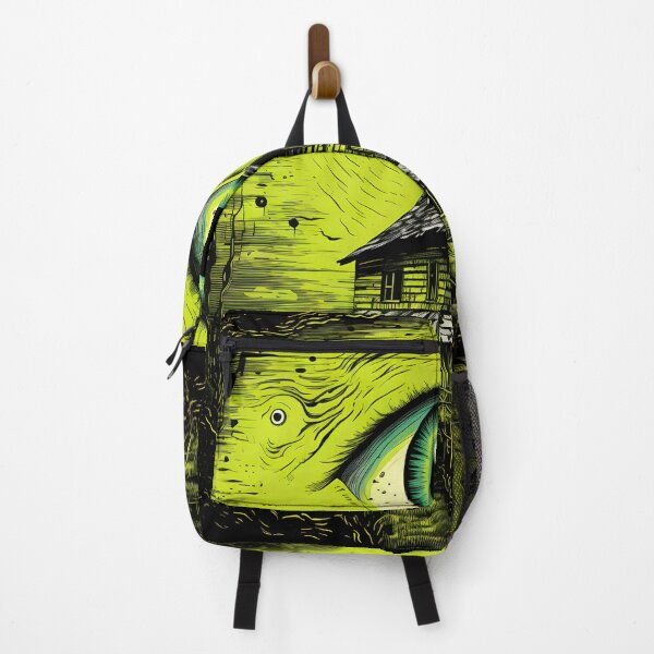 Item preview, FLUORESCENT YELLOW COMIC ILLUSTRATION EYE ON THE HOUSE designed and sold by infinitearte.