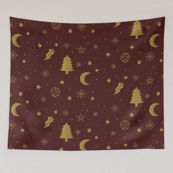 Item preview, Yule Solstice golden pattern design designed and sold by TheFoxandCauldron.
