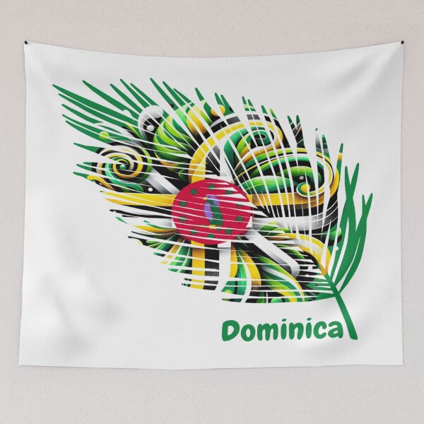 Item preview, Abstract Dominica Flag – Feather Design designed and sold by ArteJorge48.