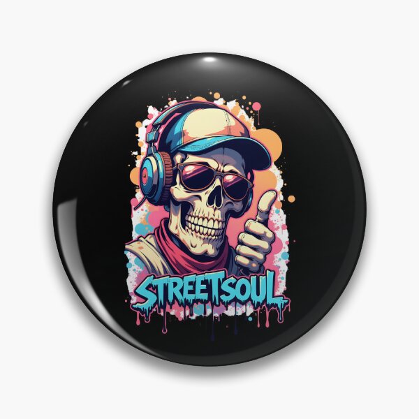 Item preview, Cartoon Street Soul Skull Sticker designed and sold by FunCartoonSpot.