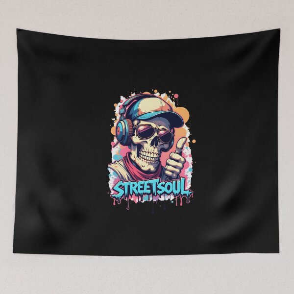 Item preview, Cartoon Street Soul Skull Sticker designed and sold by FunCartoonSpot.
