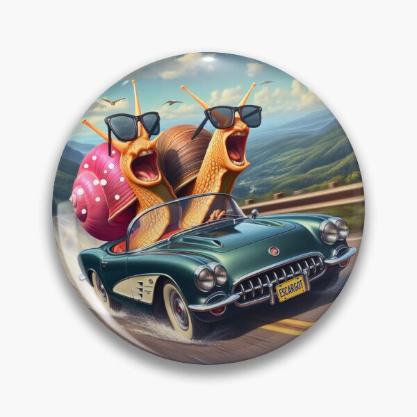 Item preview, Escargot Corvette Snails – Funny Vintage Car Pun Art designed and sold by Kmcantley.