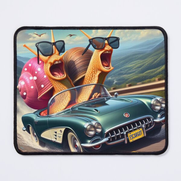 Item preview, Escargot Corvette Snails – Funny Vintage Car Pun Art designed and sold by Kmcantley.