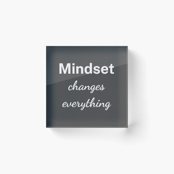 Item preview, Mindset Changes Everything Bold White designed and sold by affirzone.