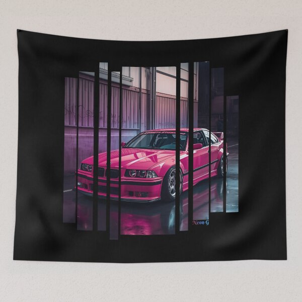 Item preview, B.W Power of the 3 series coupe with wide body kit, street racing vibe, high contrast neon colors 16 designed and sold by Neon G.