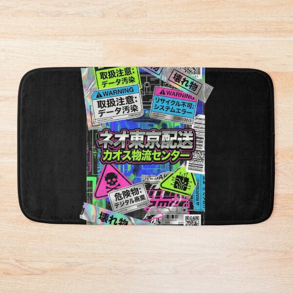 Item preview, Neo Tokyo Cyberpunk Glitch Sticker Bomb Aesthetic designed and sold by WAMTEES.