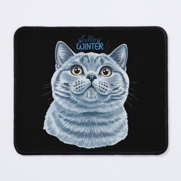 Item preview, Hello Winter Cat Cozy Whiskers in Cold Air designed and sold by THEVONZA.