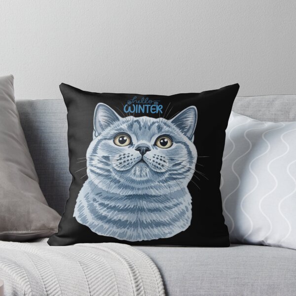 Item preview, Hello Winter Cat Cozy Whiskers in Cold Air designed and sold by THEVONZA.
