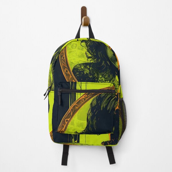 Item preview, FLUORESCENT YELLOW COMIC ILLUSTRATION OF A WOMAN IN THE MIRROR designed and sold by infinitearte.