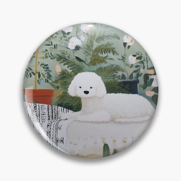 Item preview, Poodle Relaxing Among Houseplants designed and sold by lautir.