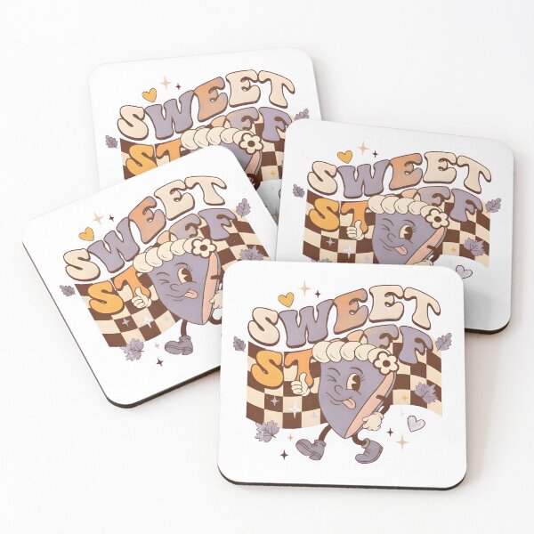 Item preview, Sweet Stuff Retro Pie Slice Dessert Cartoon designed and sold by AbcDigs Studio.