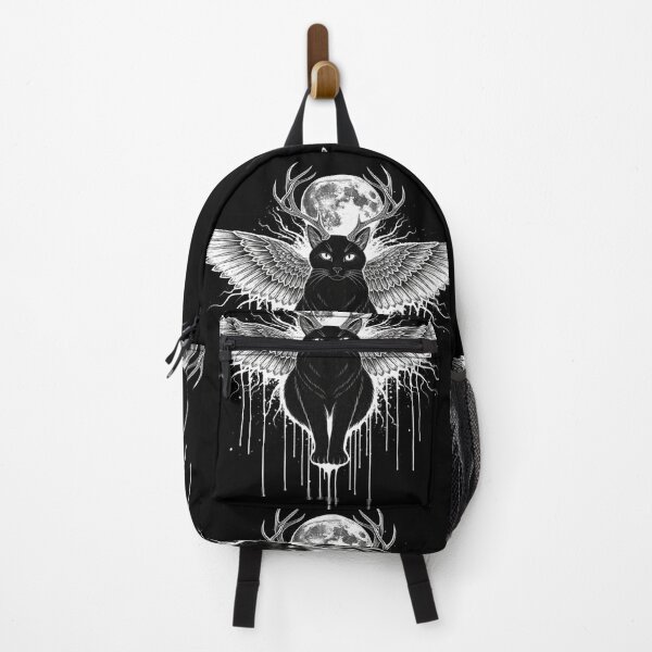 Item preview, winged black cat designed and sold by Apocalyptik Designs .