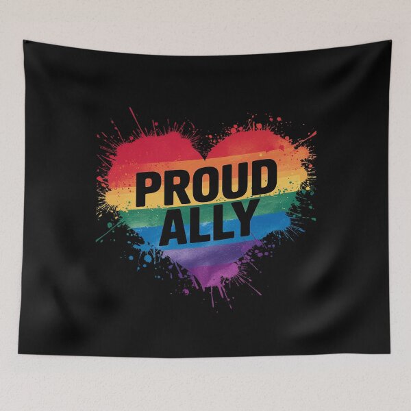 Item preview, Proud Ally LGBTQ+ Pride month LGBT Flag Proud Ally  designed and sold by CombatTask.