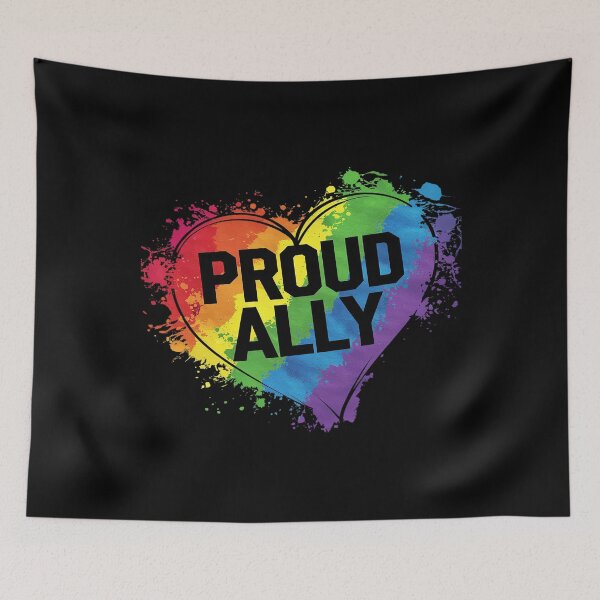 Item preview, Proud Ally LGBTQ+ Pride month LGBT Flag Proud Ally  designed and sold by MythWoot.