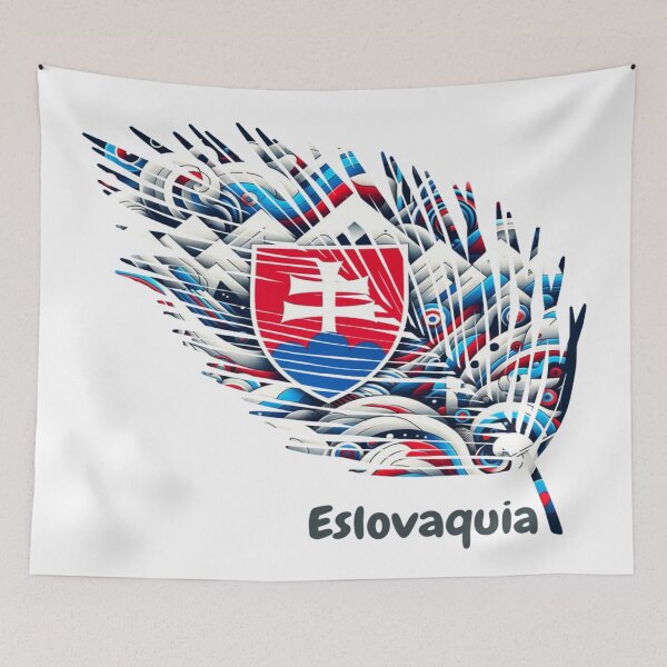 Item preview, Abstract Slovakia Flag – Feather Design designed and sold by ArteJorge48.