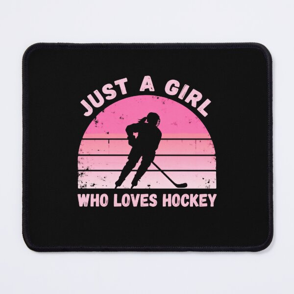 Item preview, Just a girl who loves ice hockey proudly skating designed and sold by SkeletonsDanger.