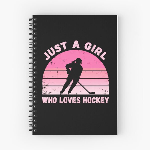 Item preview, Just a girl who loves ice hockey proudly skating designed and sold by SkeletonsDanger.